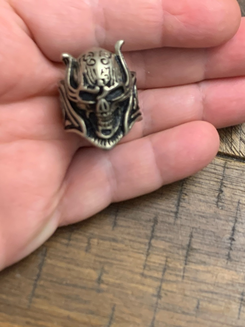 Men's Devil Skull Statement Ring Stamped TK316